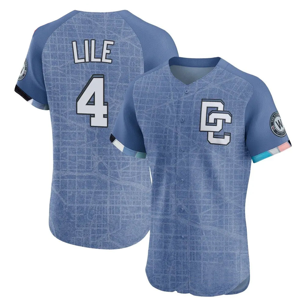 Davalo W.Nationals #4 Daylen Lile Player Blue City Connect Limited Stitched Jerseys