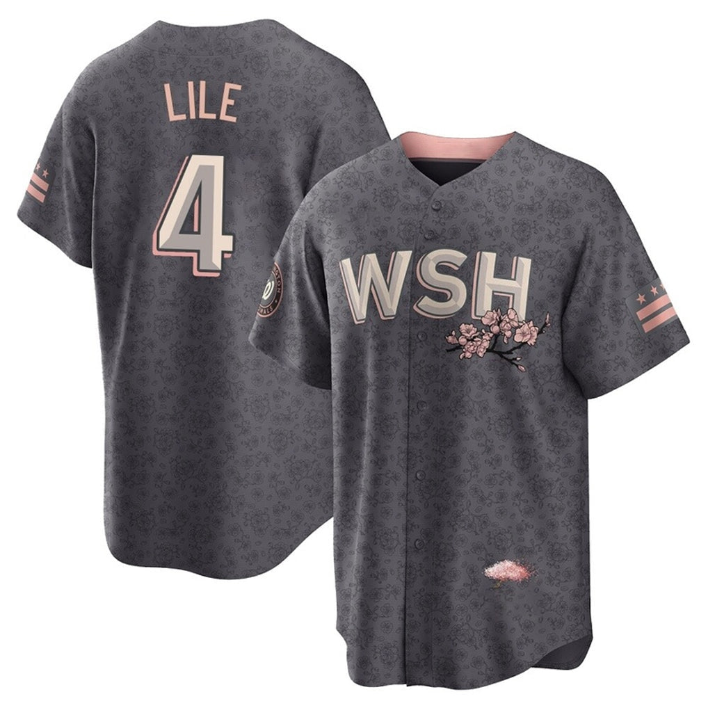 Davalo W.Nationals #4 Daylen Lile Player Charcoal City Connect Limited Stitched Jerseys