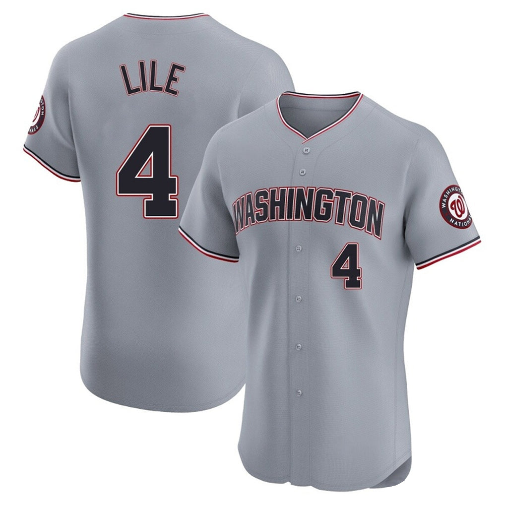 Davalo W.Nationals #4 Daylen Lile Player Gray Alternate Elite Stitched Jerseys