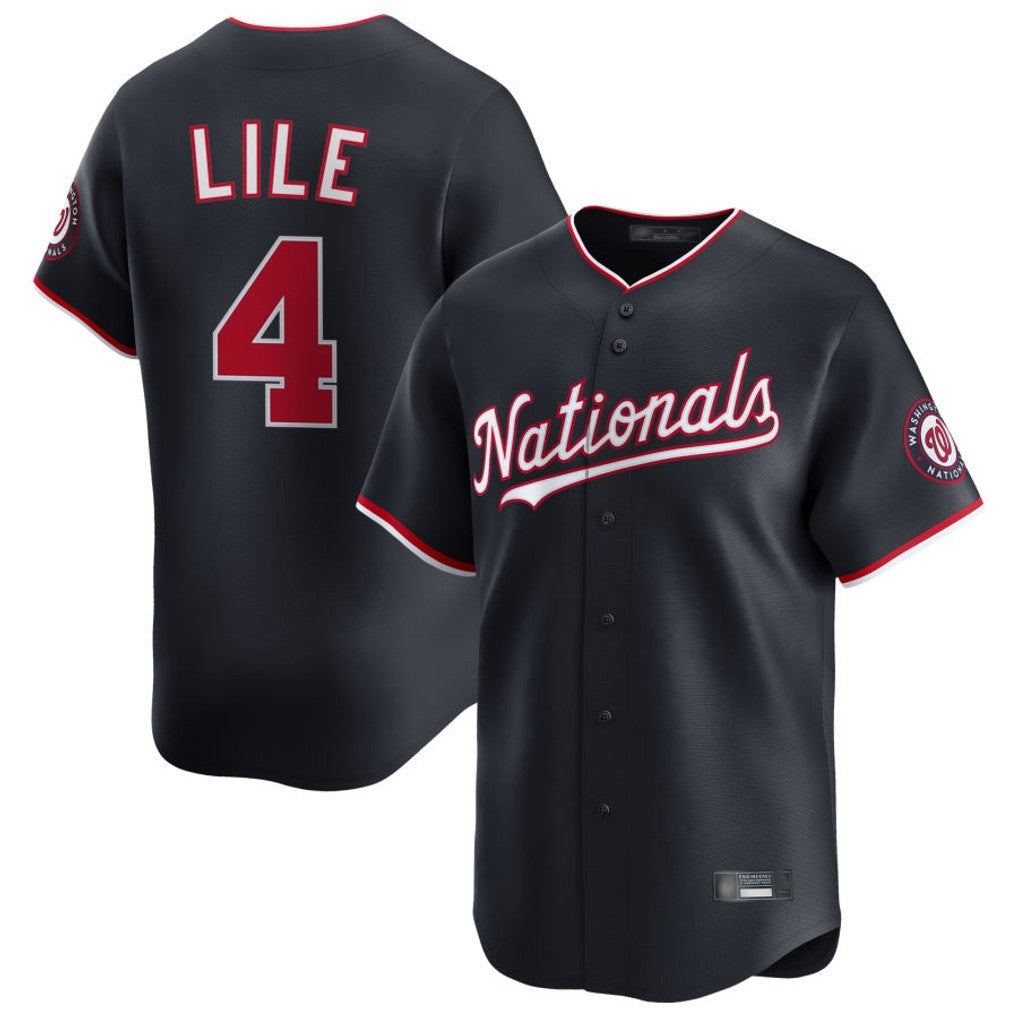 Davalo W.Nationals #4 Daylen Lile Player Navy Alternate Limited Replica Stitched Jerseys