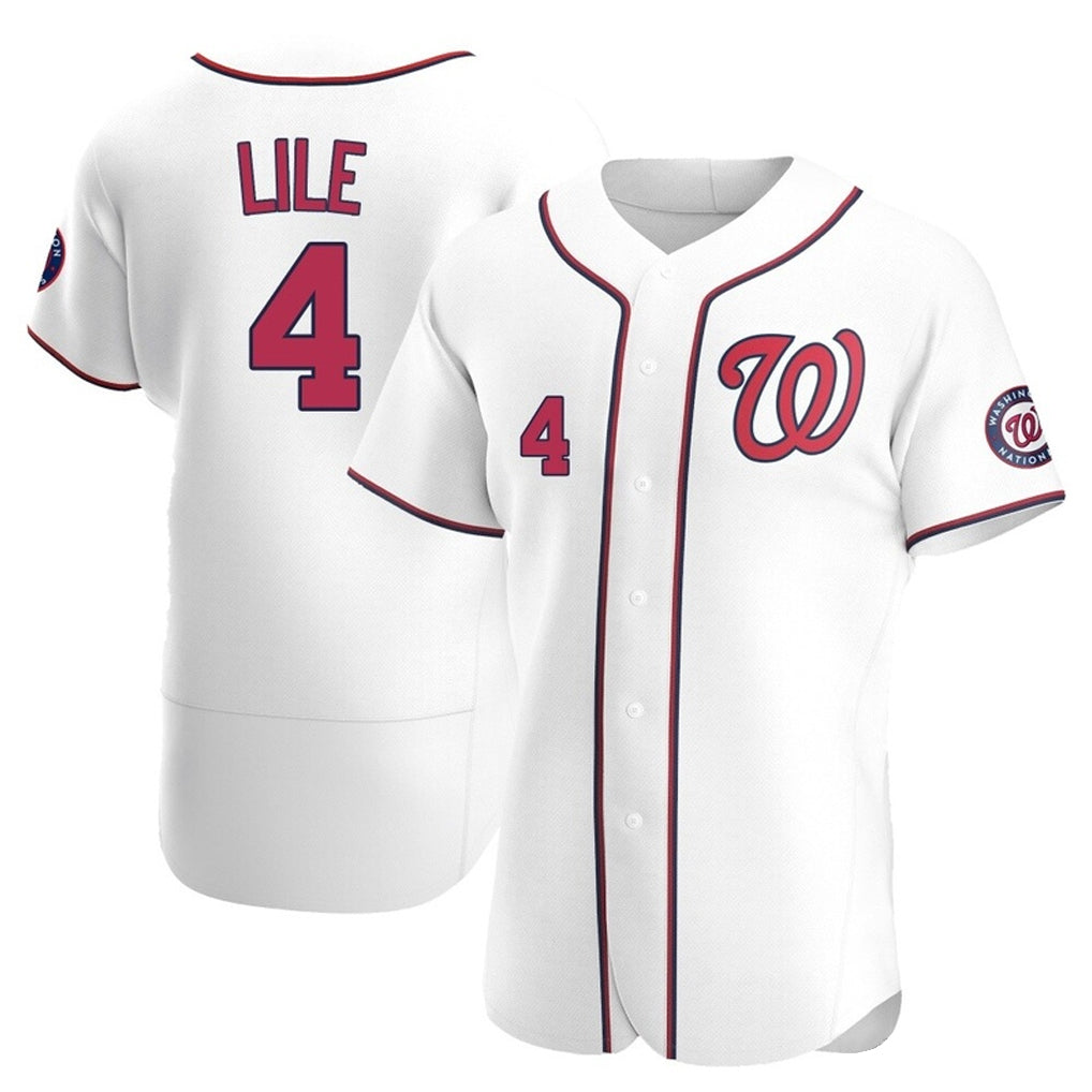 Davalo W.Nationals #4 Daylen Lile Player White Alternate Elite Stitched Jerseys
