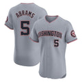 Davalo W.Nationals #5 CJ Abrams Player Gray Elite Road Replica Stitched Jerseys