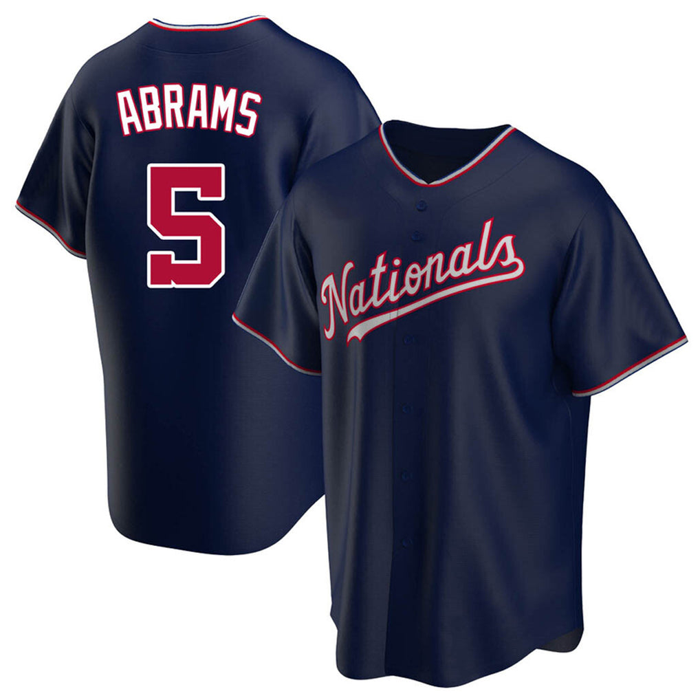 Davalo W.Nationals #5 CJ Abrams Player Navy Blue Replica Game Stitched Jerseys