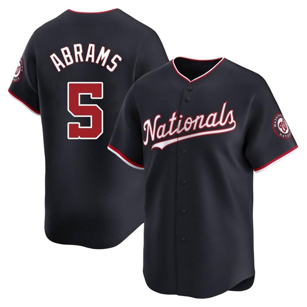 Davalo W.Nationals #5 CJ Abrams Player Navy Blue Replica Stitched Jerseys