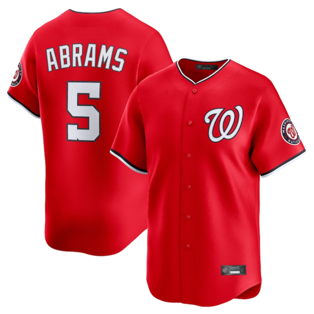 Davalo W.Nationals #5 CJ Abrams Player Red Limited Stitched Jerseys