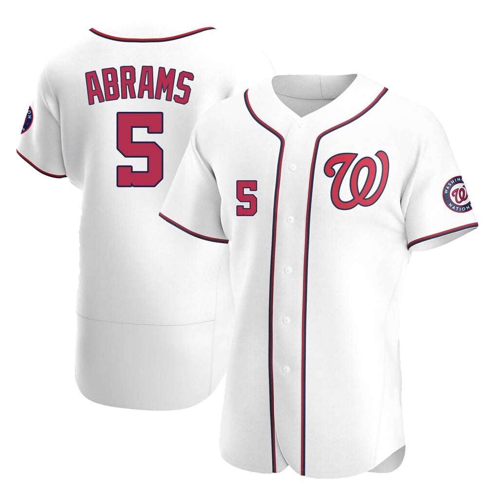 Davalo W.Nationals #5 CJ Abrams Player White Alternate Elite Stitched Jerseys