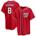 Davalo W.Nationals #8 Carter Kieboom Player Red Replica Game Stitched Jerseys