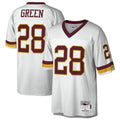 Davalo Washington Football Team #28 Darrell Green Mitchell & Ness White Legacy Replica Stitched Jersey