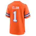 Davalo D.Broncos #1 Jason Elam Orange Retired Player Alternate Game Jersey