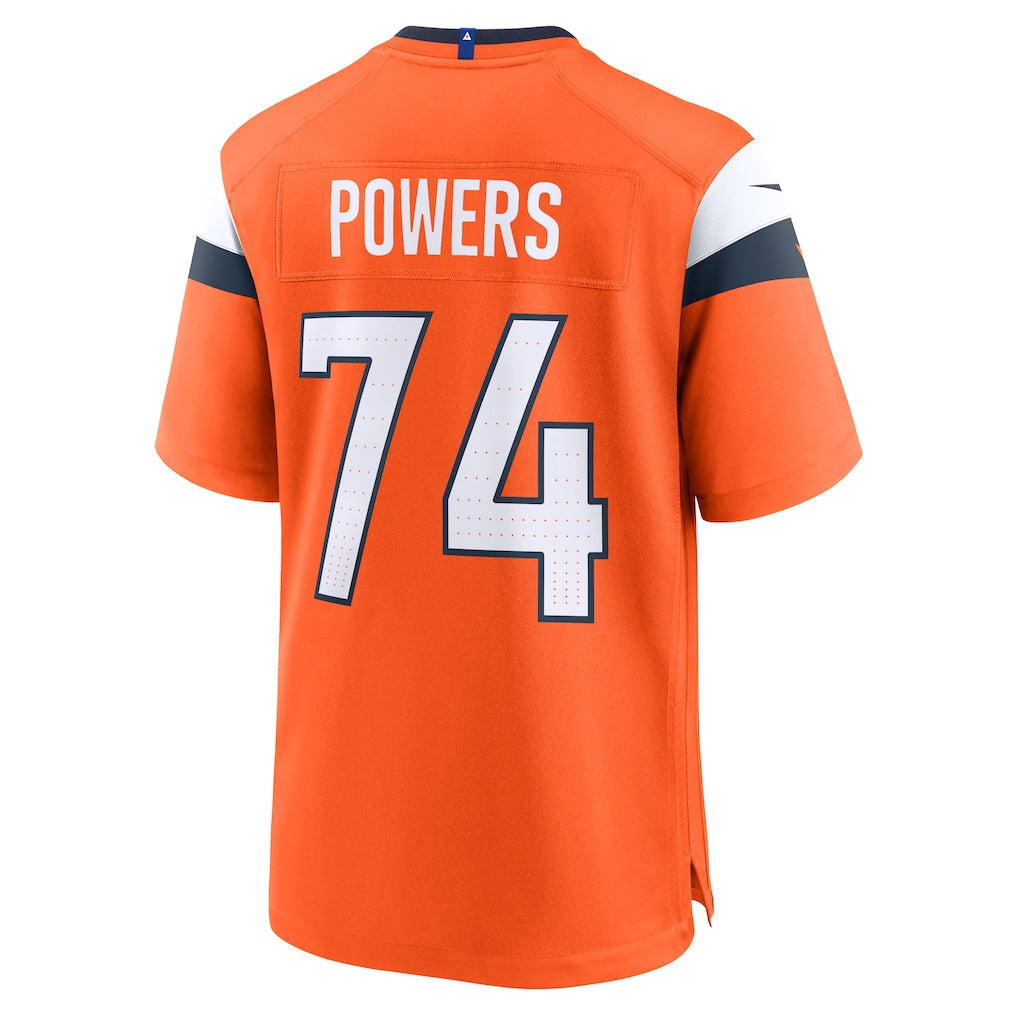 Davalo D.Broncos #74 Ben Powers Orange Team Game Jersey