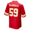 Davalo KC.Chiefs #59 Cooper McDonald Red Team Game Jersey