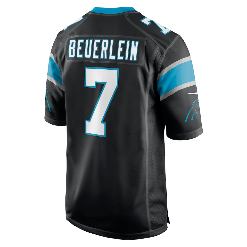 Davalo C.Panthers #7 Steve Beuerlein Black Retired Player Jersey