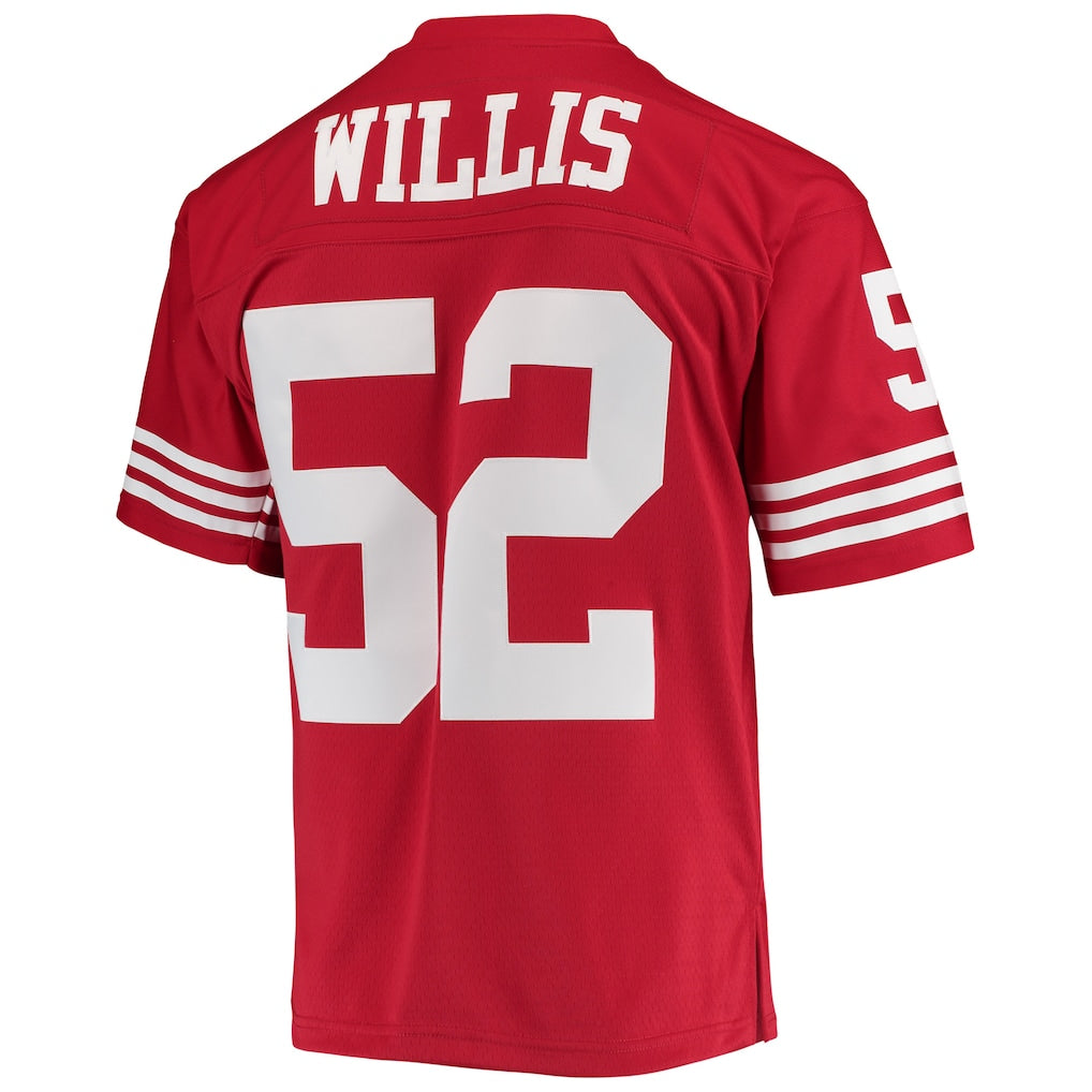 Davalo SF.49ers #52 Patrick Willis Mitchell & Ness Scarlet Legacy Replica Jersey