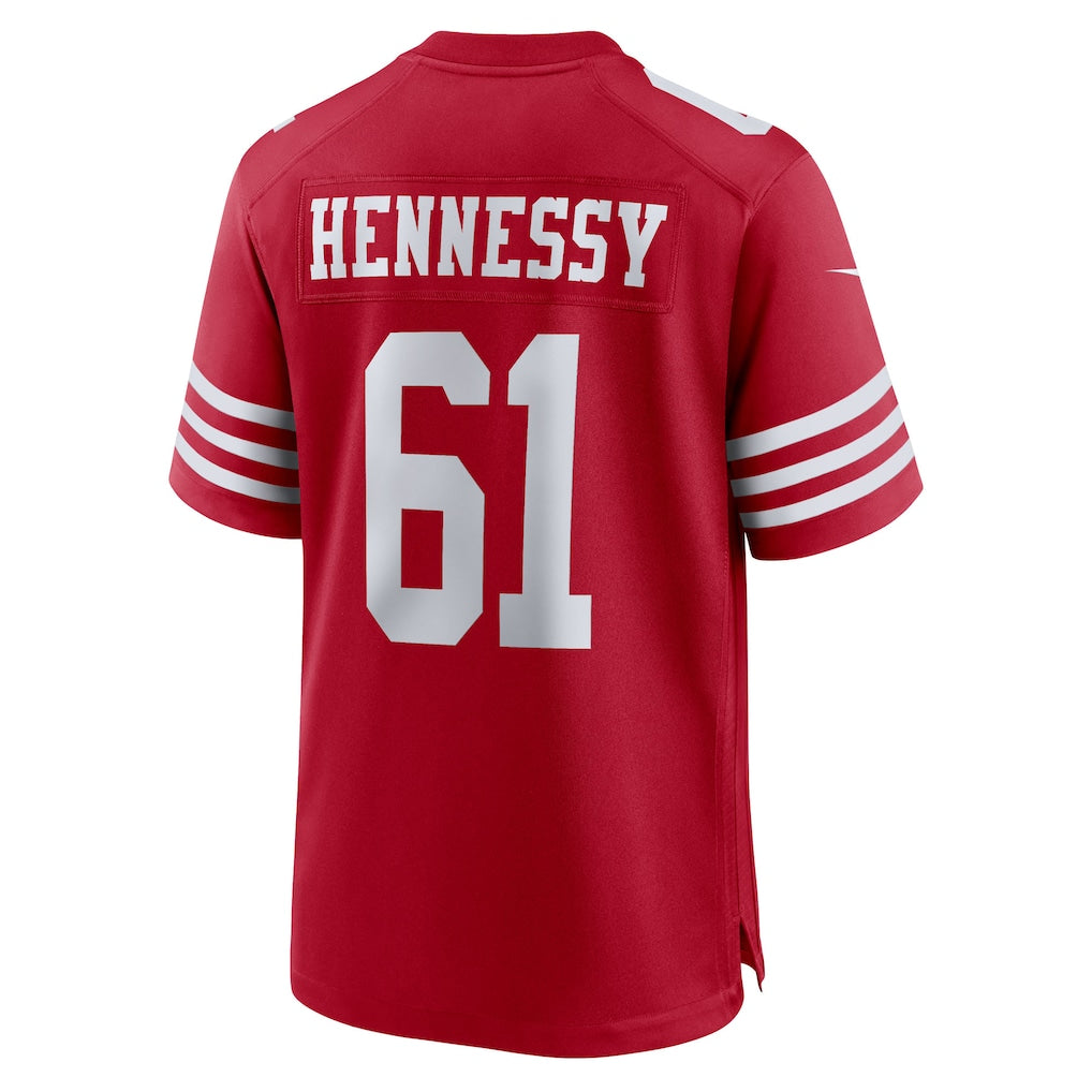 Davalo SF.49ers #61 Matt Hennessy Scarlet Team Game Jersey