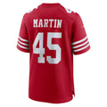 Davalo SF.49ers #45 Nick Martin Scarlet Team Game Jersey