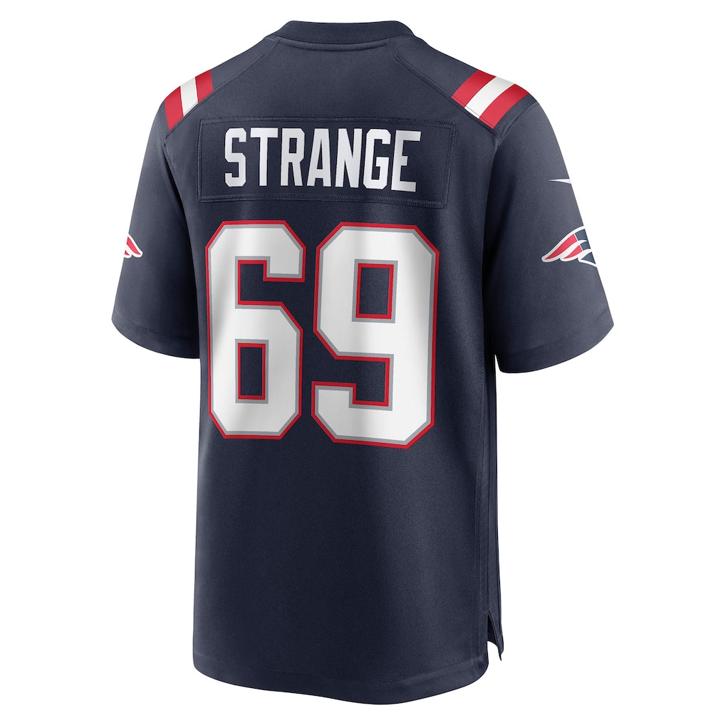 Davalo NE.Patriots #69 Cole Strange Navy Game Player Jersey