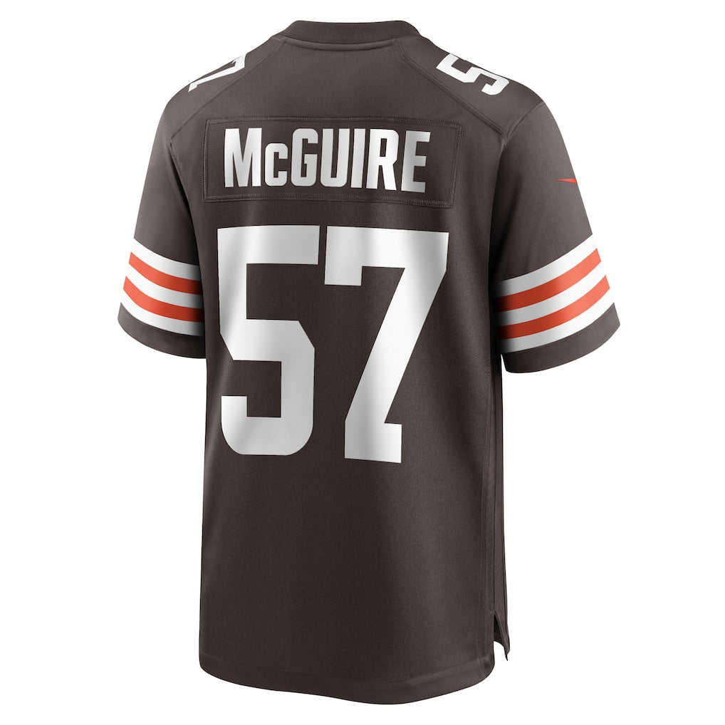 Davalo C.Browns #57 Isaiah McGuire Brown Team Game Jersey