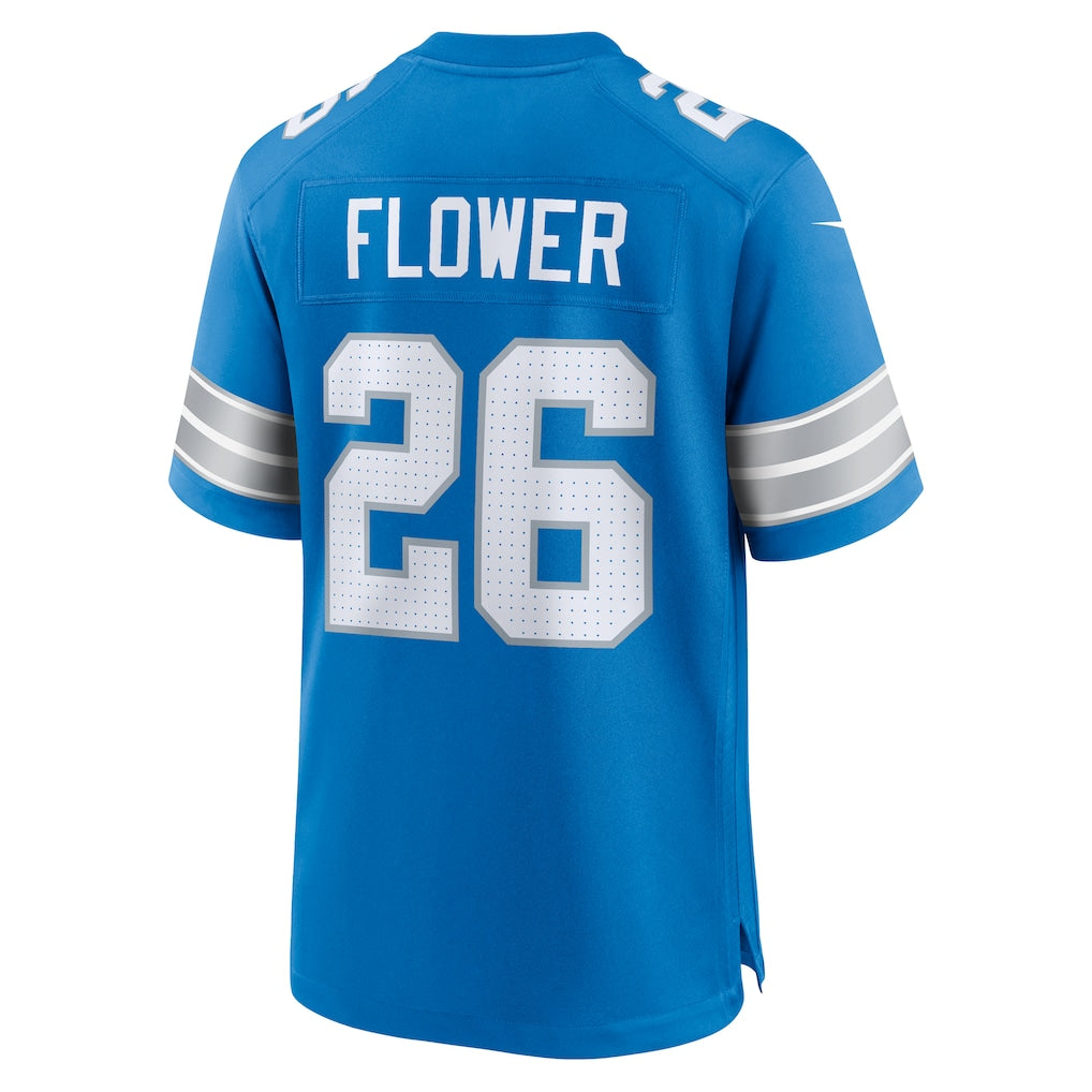 Davalo D.Lions #26 Tre Flowers Blue Team Game Jersey