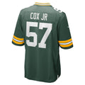 Davalo GB.Packers #57 Brenton Cox Jr. Green Game Jersey