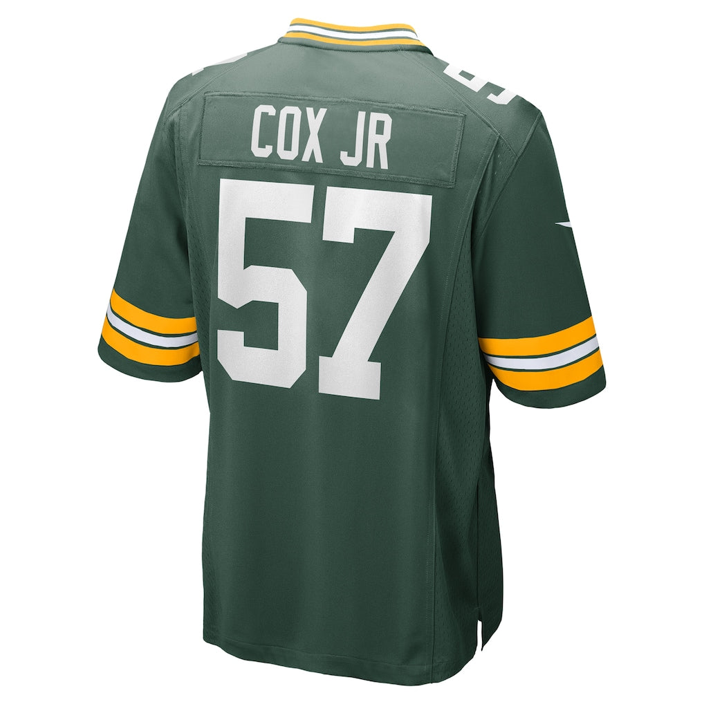 Davalo GB.Packers #57 Brenton Cox Jr. Green Game Jersey