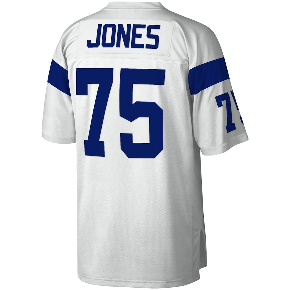 Davalo LA.Rams #75 Deacon Jones Mitchell & Ness White Legacy Replica Jersey