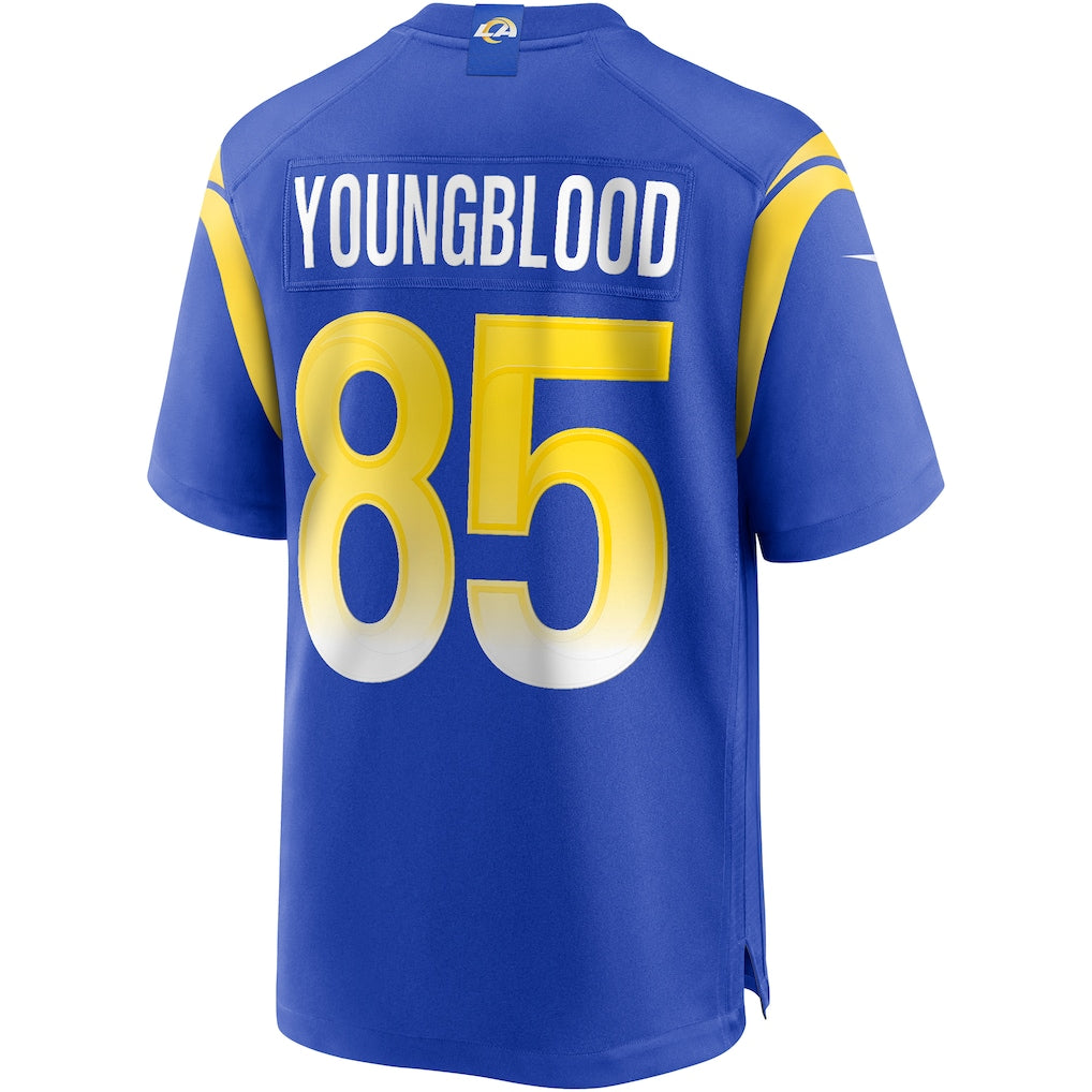 Davalo LA.Rams #85 Jack Youngblood Royal Game Retired Player Jersey