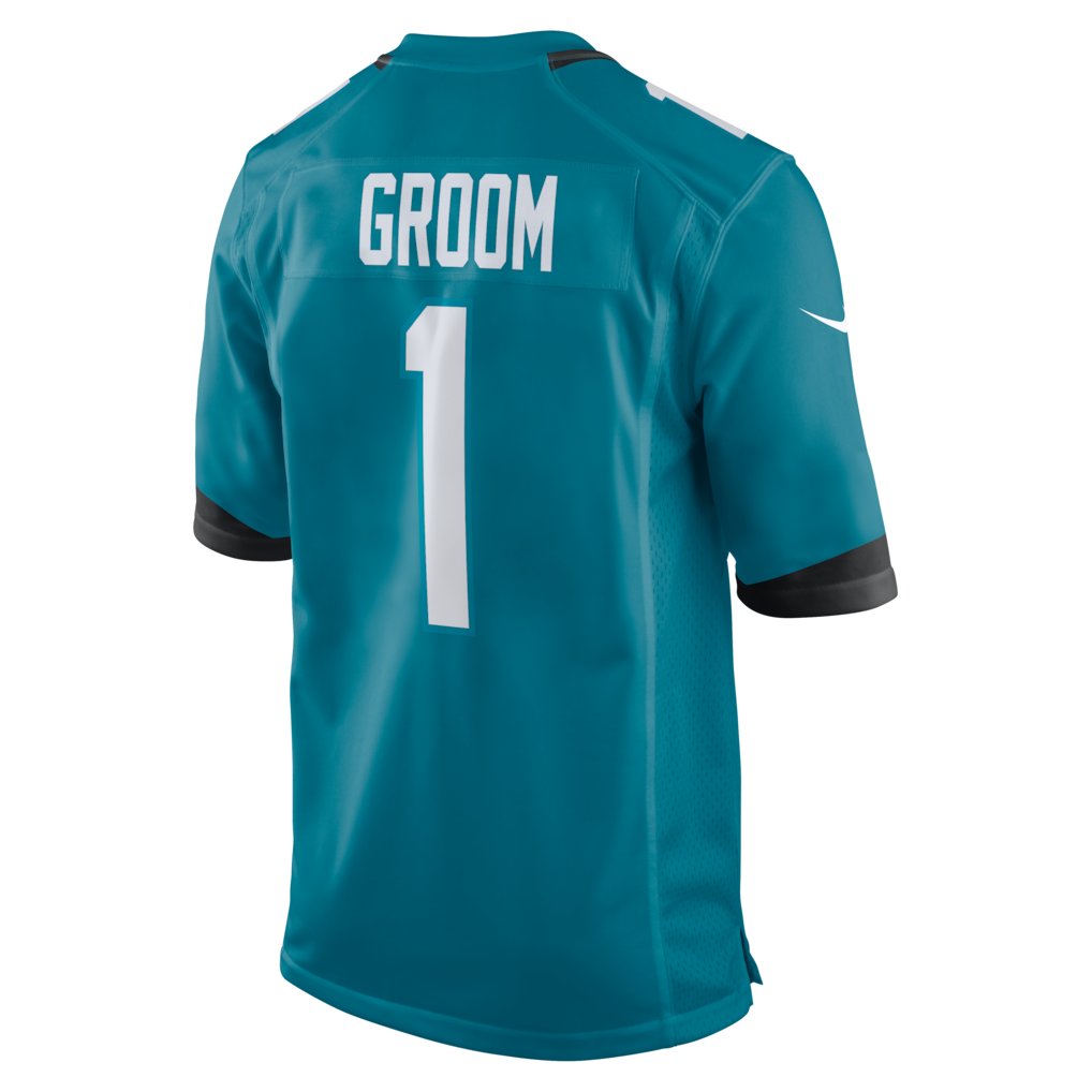 Davalo J.Jaguars #1 Groom Teal Game Jersey