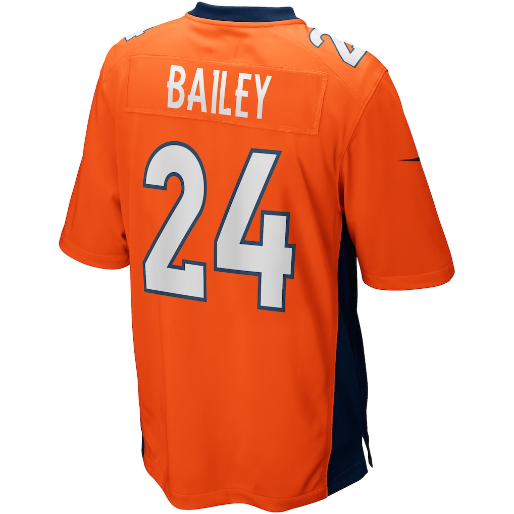 Davalo D.Broncos #24 Champ Bailey Orange Game Retired Player Jersey