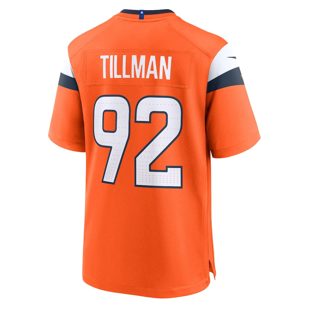 Davalo D.Broncos #92 Dondrea Tillman Orange Team Game Jersey