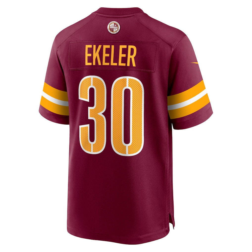 Davalo W.Commanders #30 Austin Ekeler Burgundy Game Jersey