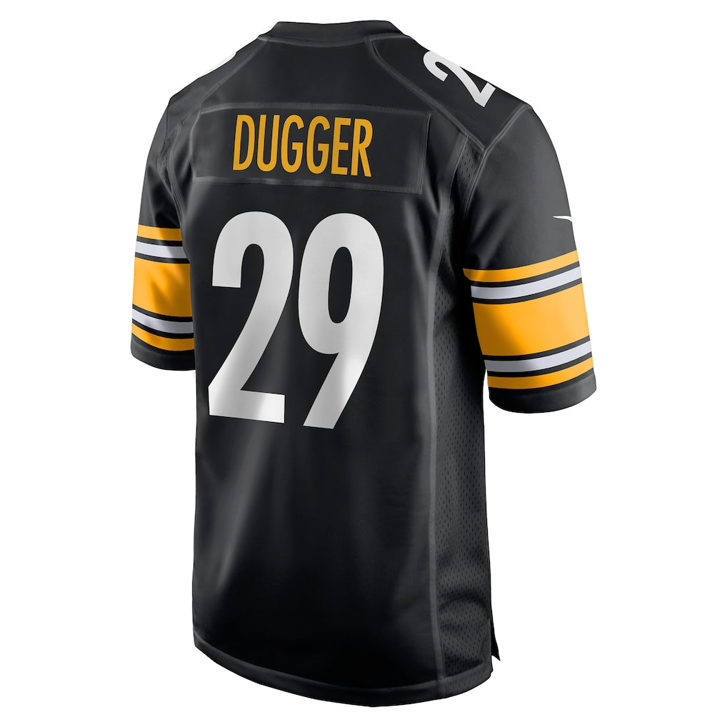 Davalo P.Steelers #29 Kyle Dugger Black Team Game Jersey