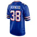 Davalo B.Bills #38 Tre Norwood Royal Game Player Jersey