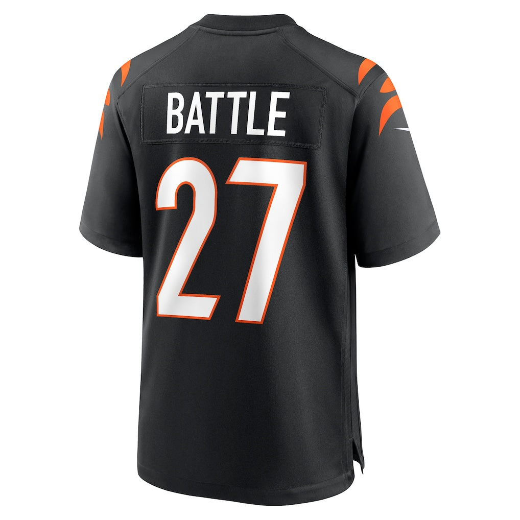 Davalo C.Bengals #27 Jordan Battle Black Team Game Jersey