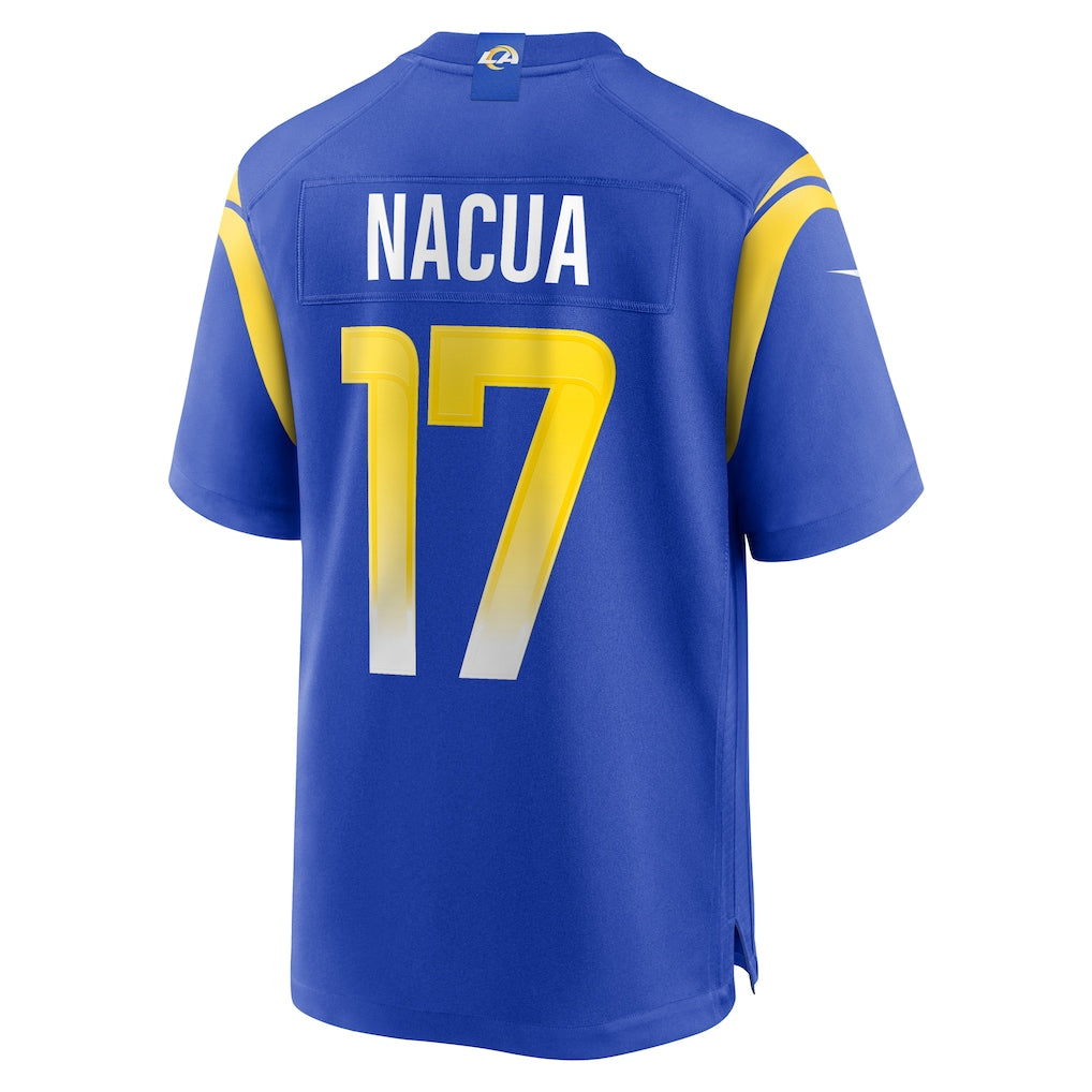 Davalo LA.Rams #17 Puka Nacua Royal Game Player Jersey