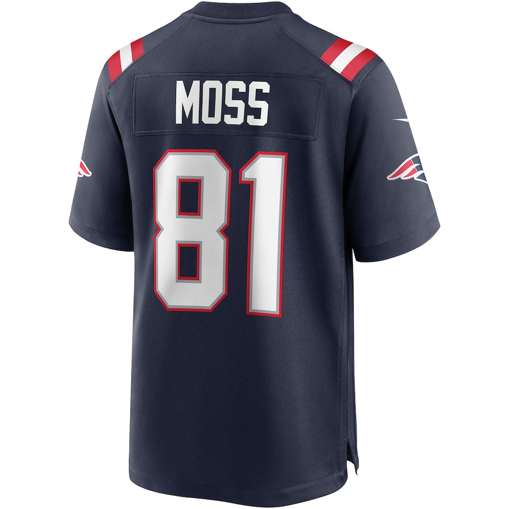 Davalo NE.Patriots #81 Randy Moss Navy Game Retired Player Jersey