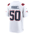 Davalo NE.Patriots #50 Mike Vrabel White Game Retired Player Jersey