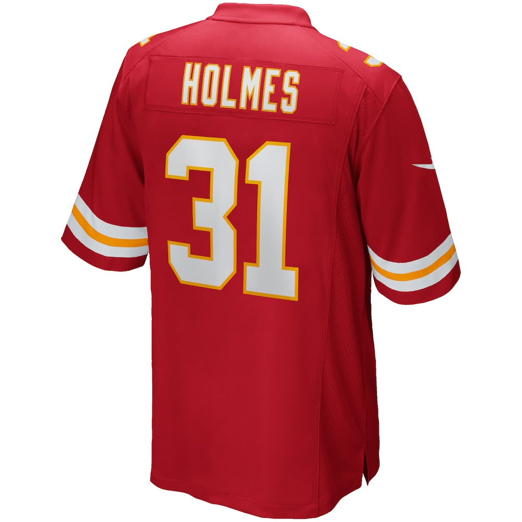 Davalo KC.Chiefs #31 Priest Holmes Red Game Retired Player Jersey