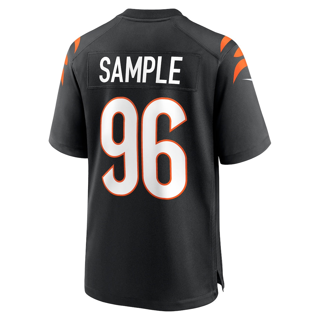 Davalo C.Bengals #96 Cam Sample Black Game Jersey