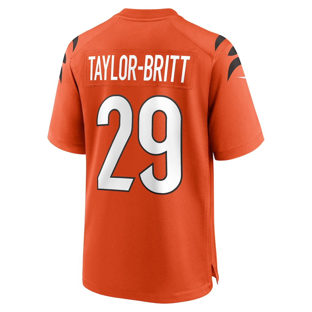 Davalo C.Bengals #29 Cam Taylor-Britt Orange Alternate Game Jersey