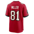 Davalo TB.Buccaneers #81 Ryan Miller Red Team Game Jersey