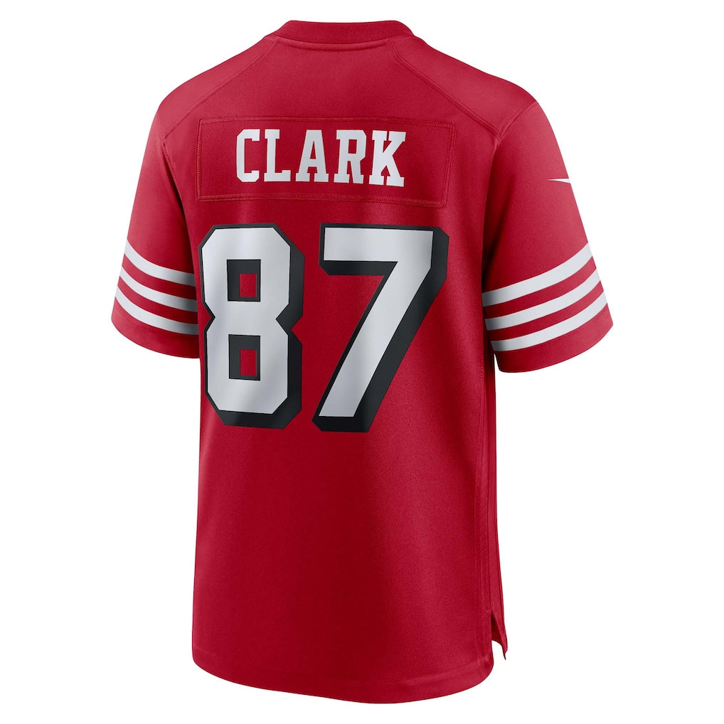 Davalo SF.49ers #87 Dwight Clark Scarlet Retired Player Alternate Game Jersey