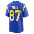 Davalo LA.Rams #87 Davis Allen Royal Home Game Jersey