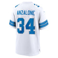 Davalo D.Lions #34 Alex Anzalone White Game Jersey