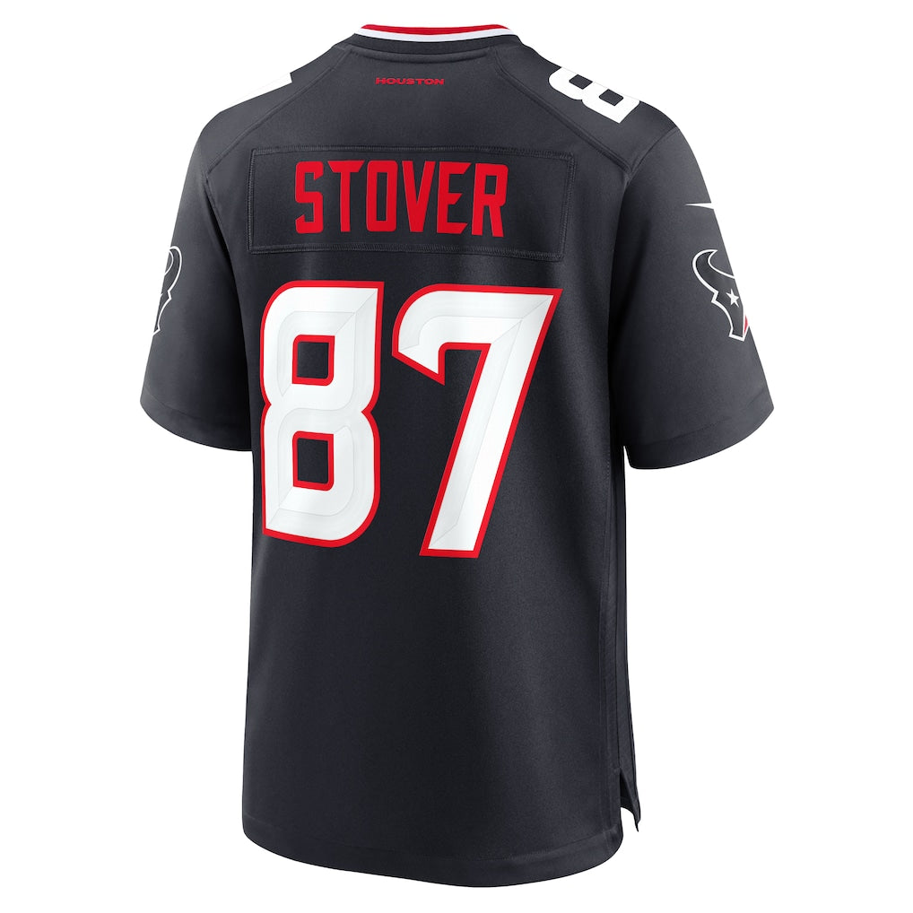Davalo H.Texans #87 Cade Stover Navy Game Jersey