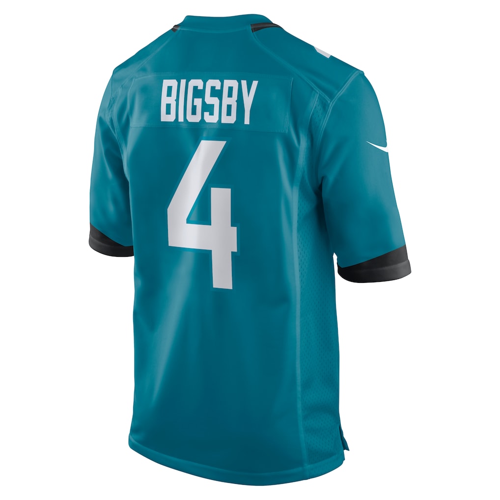 Davalo J.Jaguars #4 Tank Bigsby Teal Game Jersey