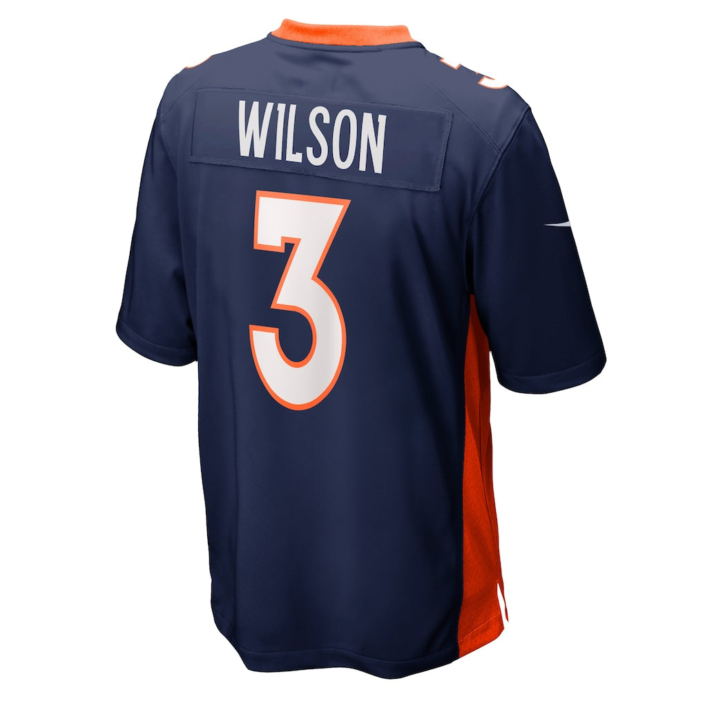 Davalo D.Broncos #3 Russell Wilson Navy Alternate Game Jersey