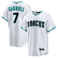 Davalo A.Diamondbacks #7 Corbin Carroll Player White Replica Personalized Stitched Jerseys