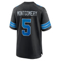 Davalo D.Lions #5 David Montgomery Black 2nd Alternate Game Jersey