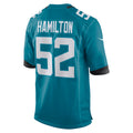 Davalo J.Jaguars #52 DaVon Hamilton Teal Team Game Jersey