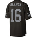 Davalo LV.Raiders #16 George Blanda Mitchell & Ness Black Legacy Replica Jersey